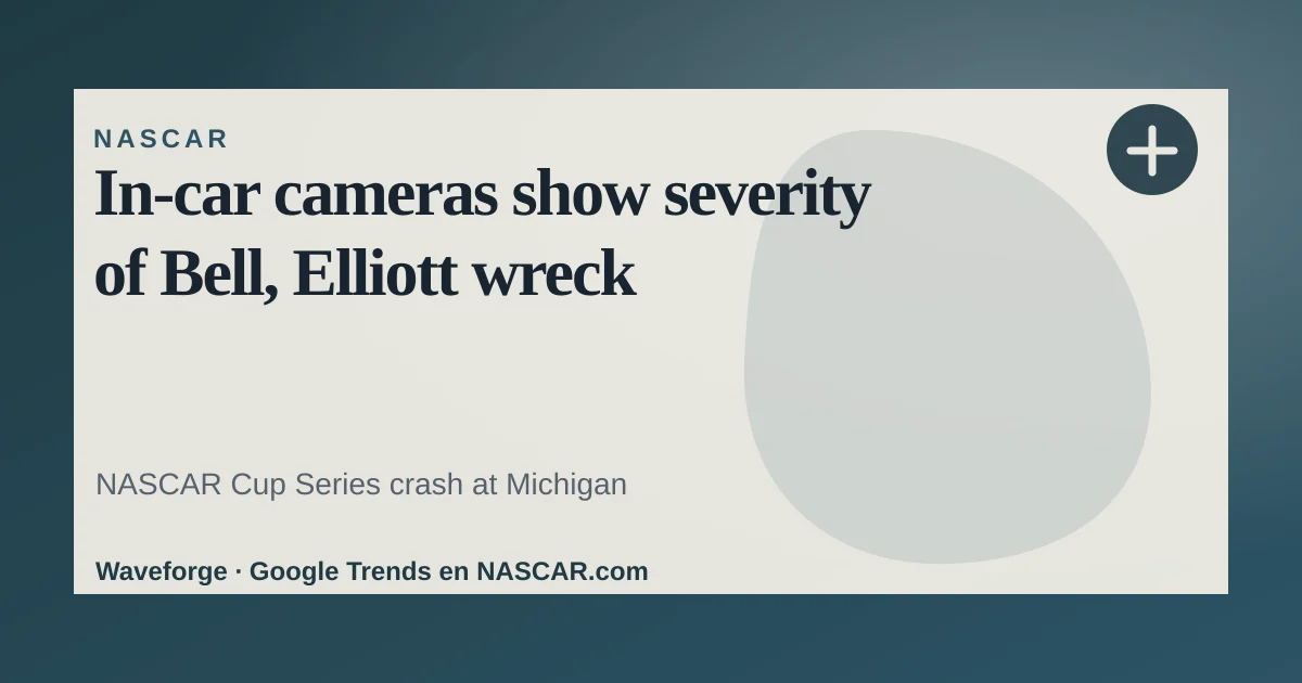 In-car cameras show severity of Bell, Elliott wreck — source-led trend brief illustration