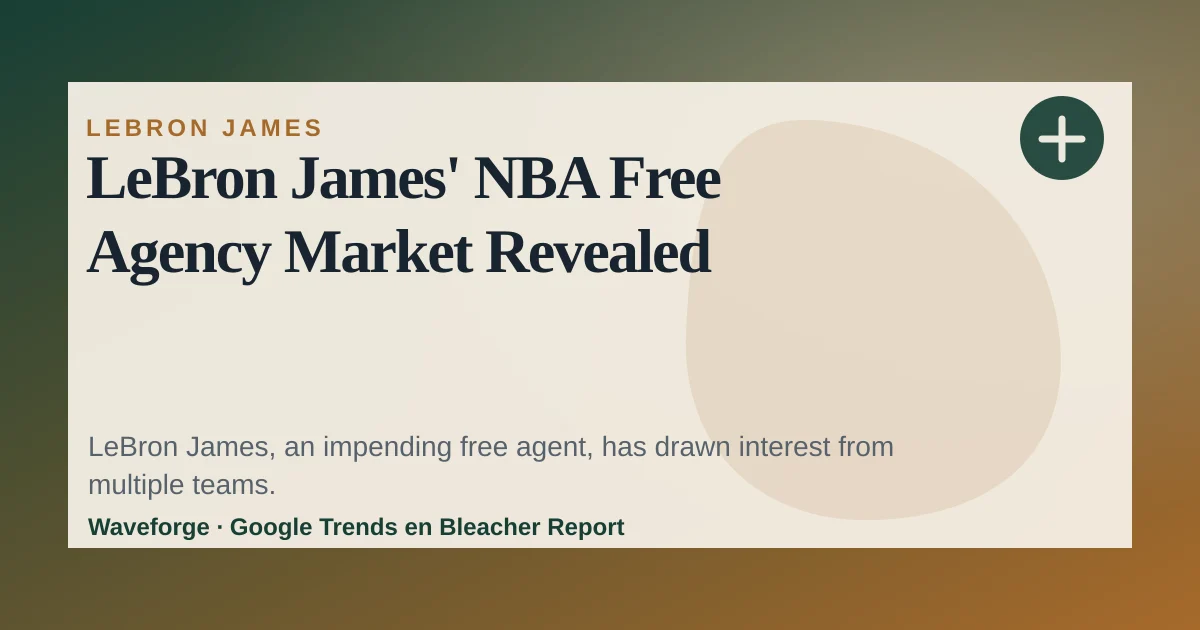 LeBron James' NBA Free Agency Market Revealed — source-led trend brief illustration