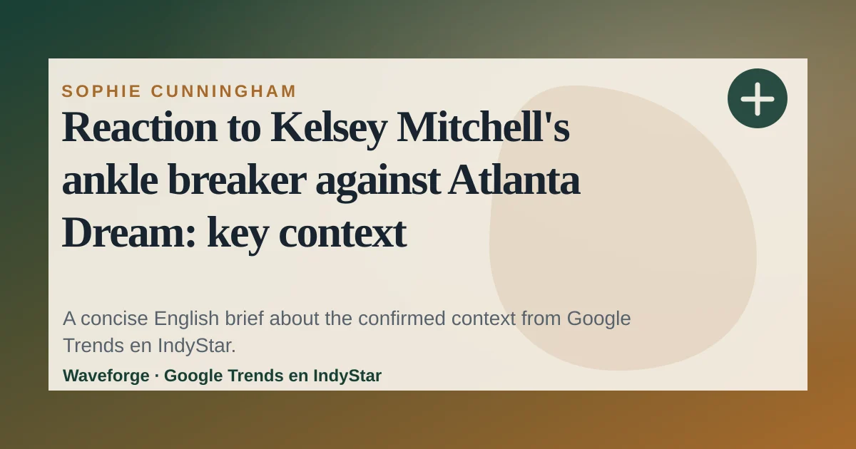 Reaction to Kelsey Mitchell's ankle breaker against Atlanta Dream: key context — source-led trend brief illustration